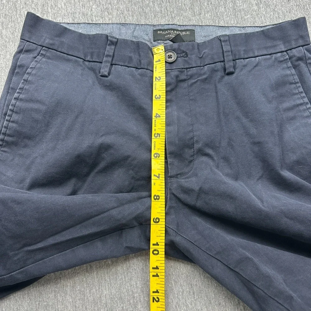 Banana Republic Mason Chino Flat Front Pants Mens 29x32 (30x30) Navy Blue‎